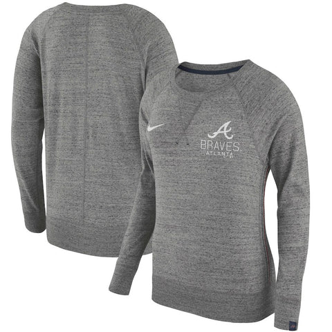 Atlanta Braves Women's Vintage Sweatshirt - Heathered Gray