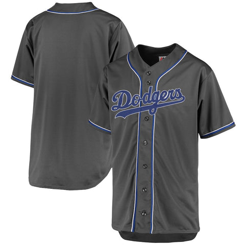 Los Angeles Dodgers Majestic Fashion Big & Tall Team Jersey - Charcoal
