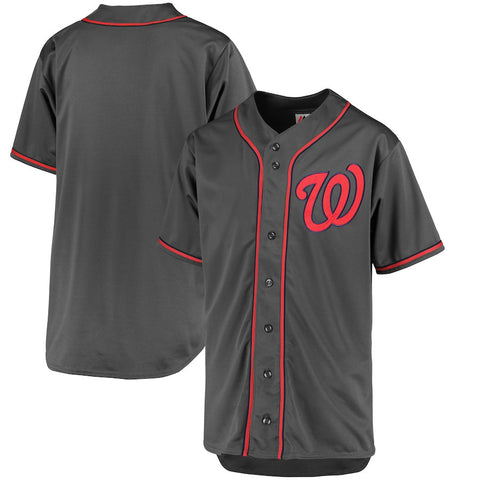 Washington Nationals Majestic Fashion Big & Tall Team Jersey - Charcoal