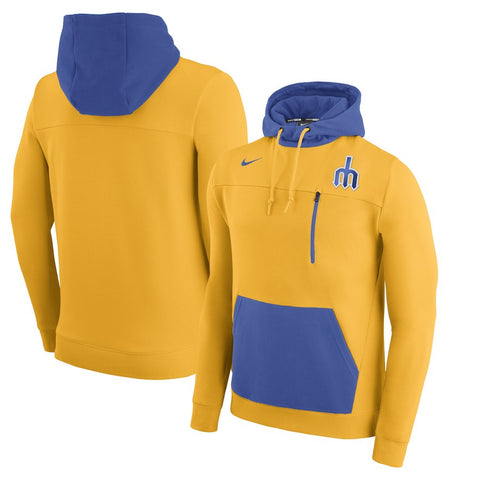 Men's Gold Seattle Mariners AV 2 Fleece Pullover Hoodie