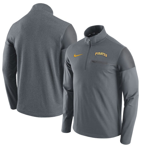 Pittsburgh Pirates Elite Half-Zip Pullover Jacket - Gray