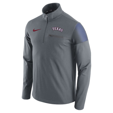 Texas Rangers Elite Half-Zip Pullover Jacket - Gray