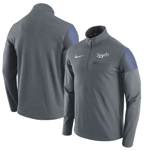 Kansas City Royals Elite Half-Zip Pullover Jacket - Gray