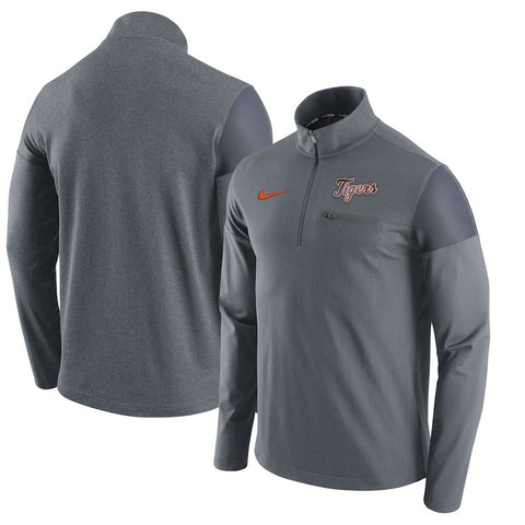 Detroit Tigers Elite Half-Zip Pullover Jacket - Gray
