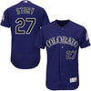 Trevor Story Colorado Rockies Majestic Alternate Flex Base Authentic Collection Player Jersey - Purple