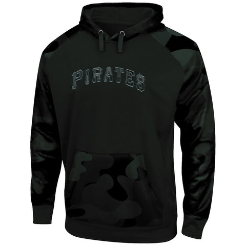 Pittsburgh Pirates Majestic Big & Tall Pullover Hoodie - Camo/Black