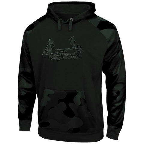 St. Louis Cardinals Majestic Big & Tall Pullover Hoodie - Camo/Black