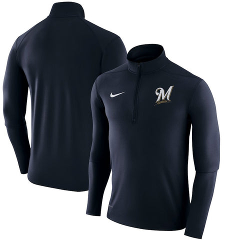 Milwaukee Brewers Element Half-Zip Performance Top - Navy