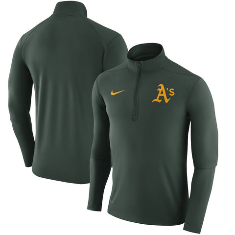 Oakland Athletics Element Half-Zip Performance Top - Green