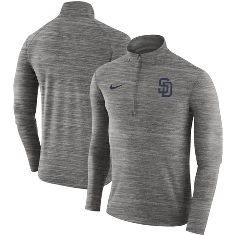 San Diego Padres Element Half-Zip Performance Top - Heathered Gray