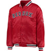 Boston Red Sox Majestic Big & Tall Satin Full-Snap Front Jacket - Red/White