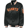 San Francisco Giants Majestic Big & Tall Satin Full-Snap Front Jacket - Black