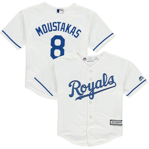 Mike Moustakas Kansas City Royals Majestic Preschool Alternate Official Cool Base Player Jersey - White