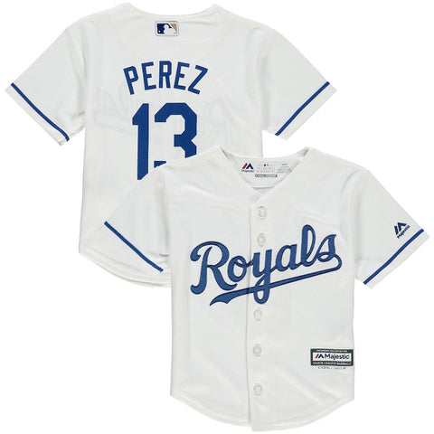 Salvador Perez Kansas City Royals Majestic Preschool Alternate Official Cool Base Player Jersey - White