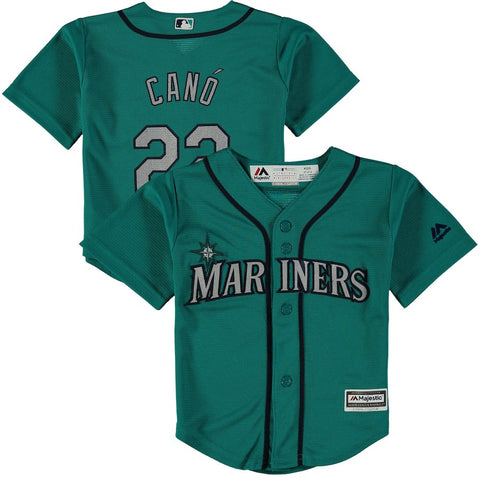 Robinson Cano Seattle Mariners Majestic Toddler Alternate Official Cool Base Player Jersey - Aqua