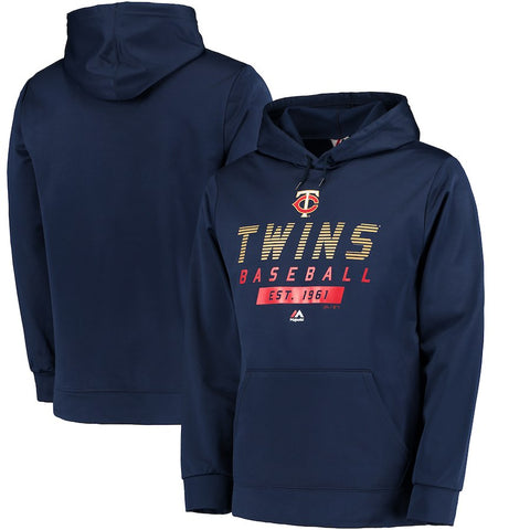 Minnesota Twins Majestic Know Tomorrow Poly Synthetic Pullover Hoodie - Navy