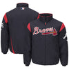 Atlanta Braves Majestic On-Field Therma Base Thermal Full-Zip Jacket - Navy