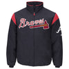 Atlanta Braves Majestic On-Field Therma Base Thermal Full-Zip Jacket - Navy