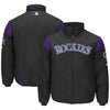 Colorado Rockies Majestic On-Field Therma Base Thermal Full-Zip Jacket - Black