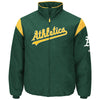 Oakland Athletics Majestic On-Field Therma Base Thermal Full-Zip Jacket - Green