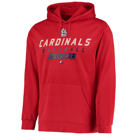 St. Louis Cardinals Majestic Know Tomorrow Poly Synthetic Pullover Hoodie - Red