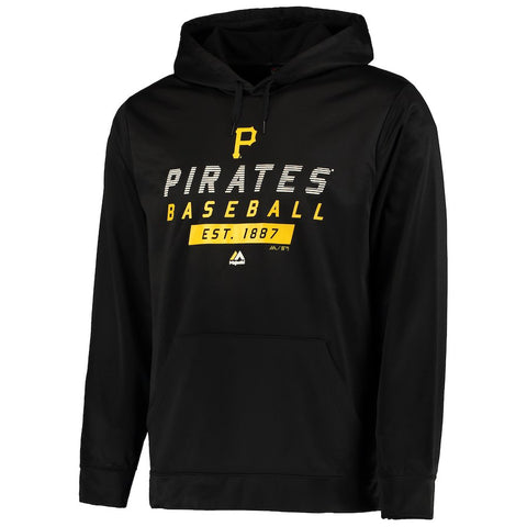 Pittsburgh Pirates Majestic Know Tomorrow Poly Synthetic Pullover Hoodie - Black