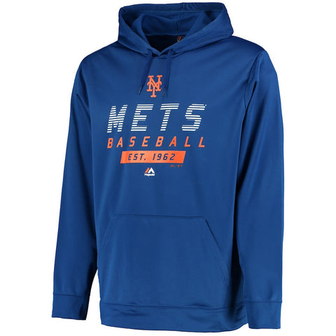 New York Mets Majestic Know Tomorrow Poly Synthetic Pullover Hoodie - Royal