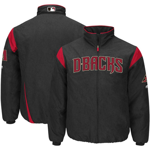 Arizona Diamondbacks Majestic On-Field Therma Base Thermal Full-Zip Jacket - Black