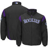 Colorado Rockies Majestic On-Field Therma Base Thermal Full-Zip Jacket - Black