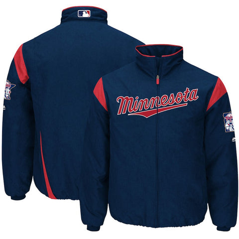 Minnesota Twins Majestic On-Field Therma Base Thermal Full-Zip Jacket - Navy