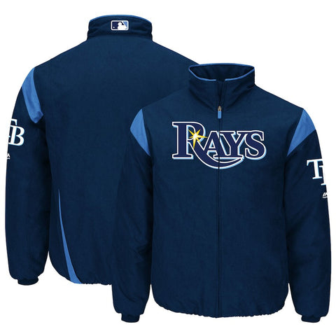 Tampa Bay Rays Majestic On-Field Therma Base Thermal Full-Zip Jacket - Navy