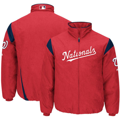 Washington Nationals Majestic On-Field Therma Base Thermal Full-Zip Jacket - Red