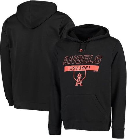 Los Angeles Angels Majestic Ready and Able Pop Logo Pullover Hoodie - Black
