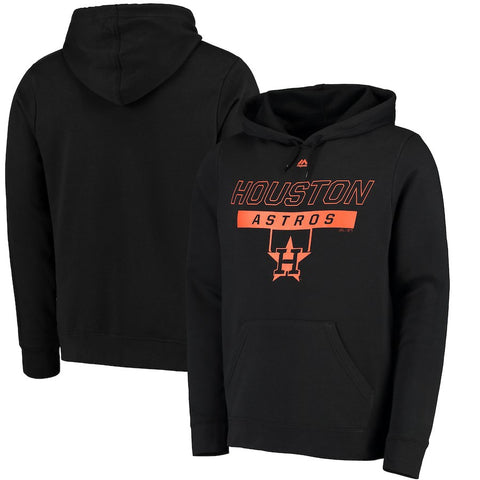 Houston Astros Majestic Ready and Able Pop Logo Pullover Hoodie - Black