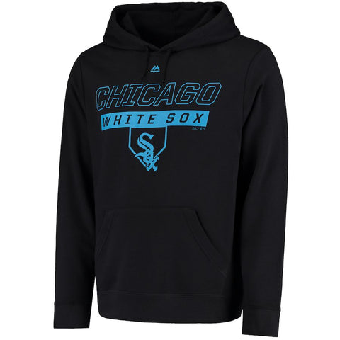 Chicago White Sox Majestic Ready and Able Pop Logo Pullover Hoodie - Black