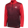 Cincinnati Reds Majestic Good and Improved Contrast Zephyr Half-Zip Lightweight Pullover Cool Base Jacket - Red