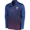 Texas Rangers Majestic Good and Improved Contrast Zephyr Half-Zip Lightweight Pullover Cool Base Jacket - Royal