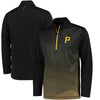Pittsburgh Pirates Majestic Good and Improved Contrast Zephyr Half-Zip Lightweight Pullover Cool Base Jacket - Black