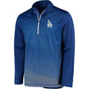 Los Angeles Dodgers Majestic Good and Improved Contrast Zephyr Half-Zip Lightweight Pullover Cool Base Jacket - Heather Royal