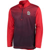 St. Louis Cardinals Majestic Good and Improved Contrast Zephyr Half-Zip Lightweight Pullover Cool Base Jacket - Red