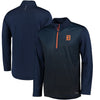 Detroit Tigers Majestic Good and Improved Contrast Zephyr Half-Zip Lightweight Pullover Cool Base Jacket - Navy
