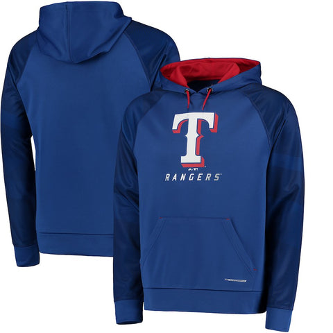 Texas Rangers Majestic Armor II Tonal Therma Base Pullover Hoodie - Royal