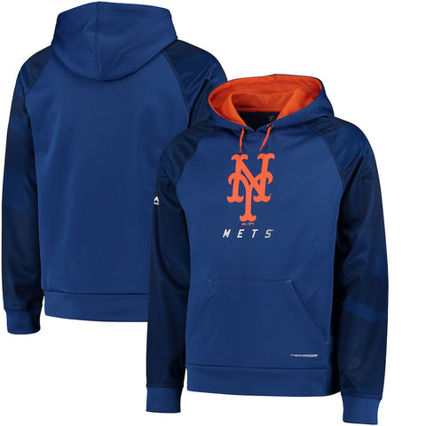 New York Mets Majestic Armor II Tonal Therma Base Pullover Hoodie - Royal