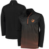 Baltimore Orioles Majestic Good and Improved Contrast Zephyr Half-Zip Lightweight Pullover Cool Base Jacket - Black