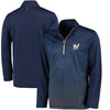 Milwaukee Brewers Majestic Good and Improved Contrast Zephyr Half-Zip Lightweight Pullover Cool Base Jacket - Navy