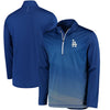 Los Angeles Dodgers Majestic Good and Improved Contrast Zephyr Half-Zip Lightweight Pullover Cool Base Jacket - Heather Royal