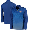 Toronto Blue Jays Majestic Good and Improved Contrast Zephyr Half-Zip Lightweight Pullover Cool Base Jacket - Heather Royal