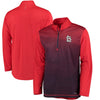 St. Louis Cardinals Majestic Good and Improved Contrast Zephyr Half-Zip Lightweight Pullover Cool Base Jacket - Red