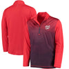 Washington Nationals Majestic Good and Improved Contrast Zephyr Half-Zip Lightweight Pullover Cool Base Jacket - Heather Red