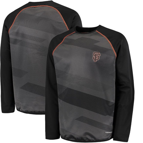 San Francisco Giants Majestic For All Winners Therma Base Raglan Sweatshirt - Black